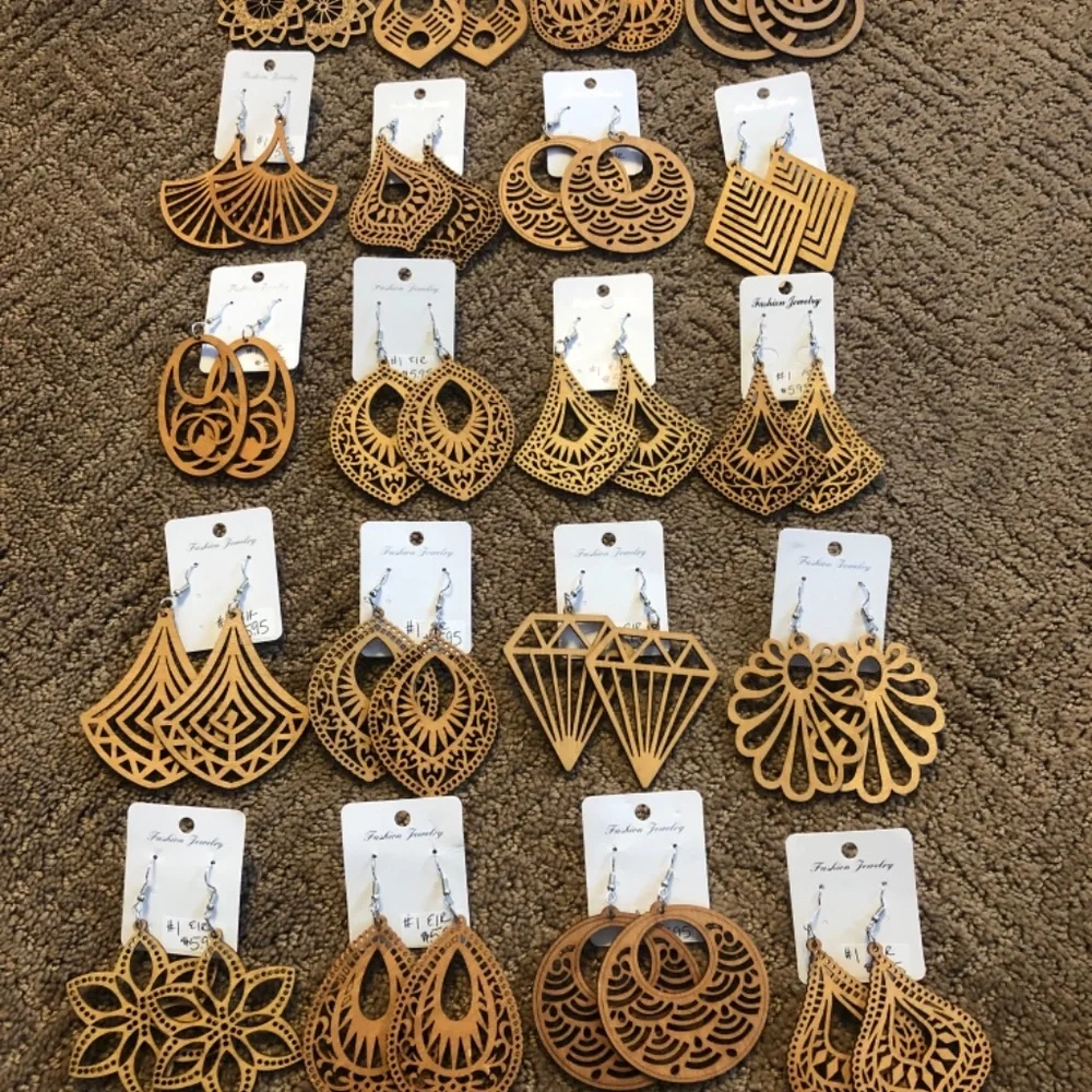 Wooden Earrings bundle - Picture 4 of 4